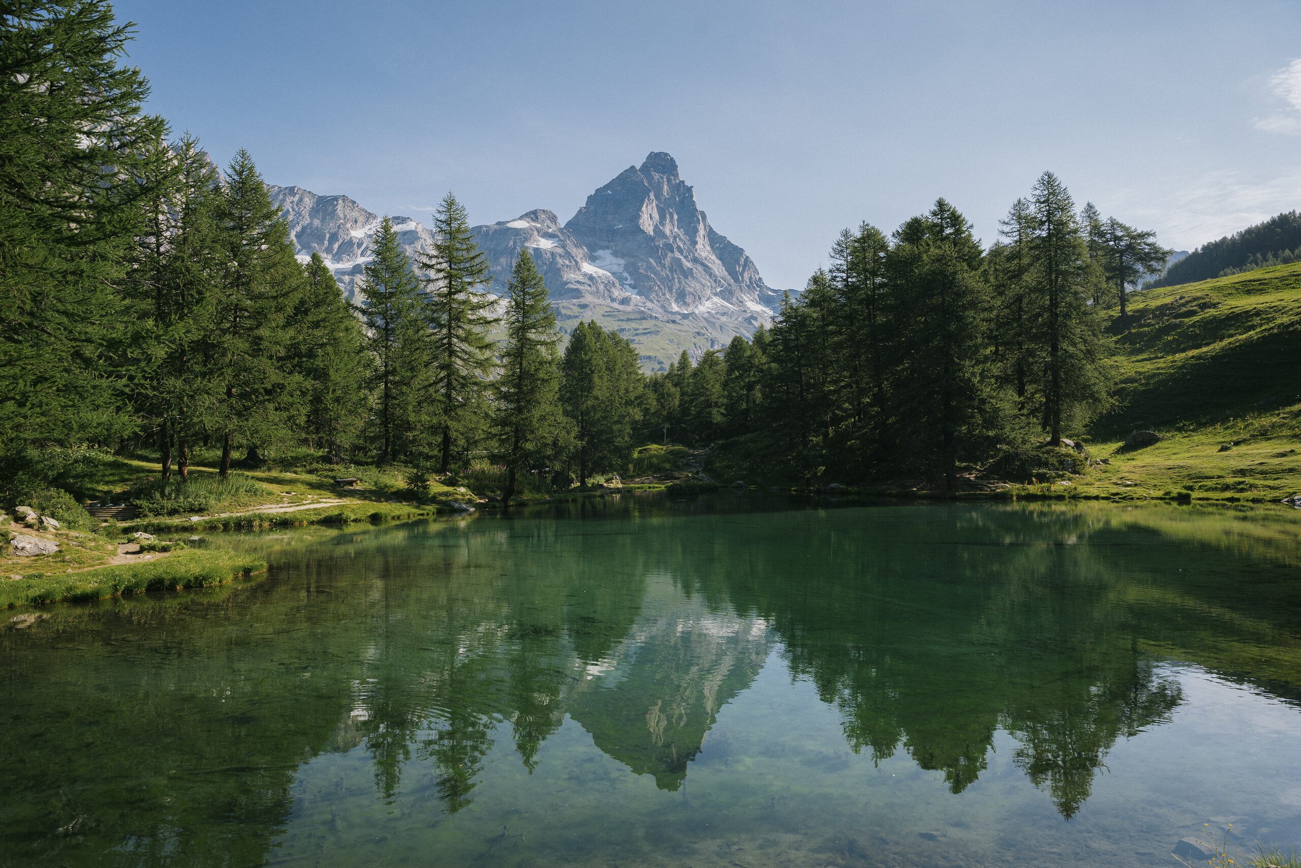 Tra il Lago Blu e il Cervino